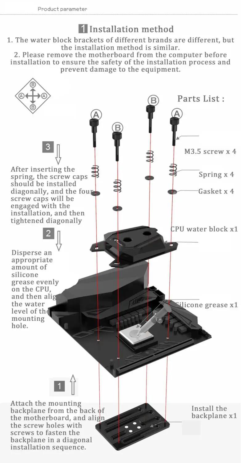 BYKSKI CPU Block für AM3 / AM4 / Ryzen 3/5/7 3600 /3000 ThreadPipper Wasser Kühler A-RGB Licht Kühler CPU-RAY-MK-M