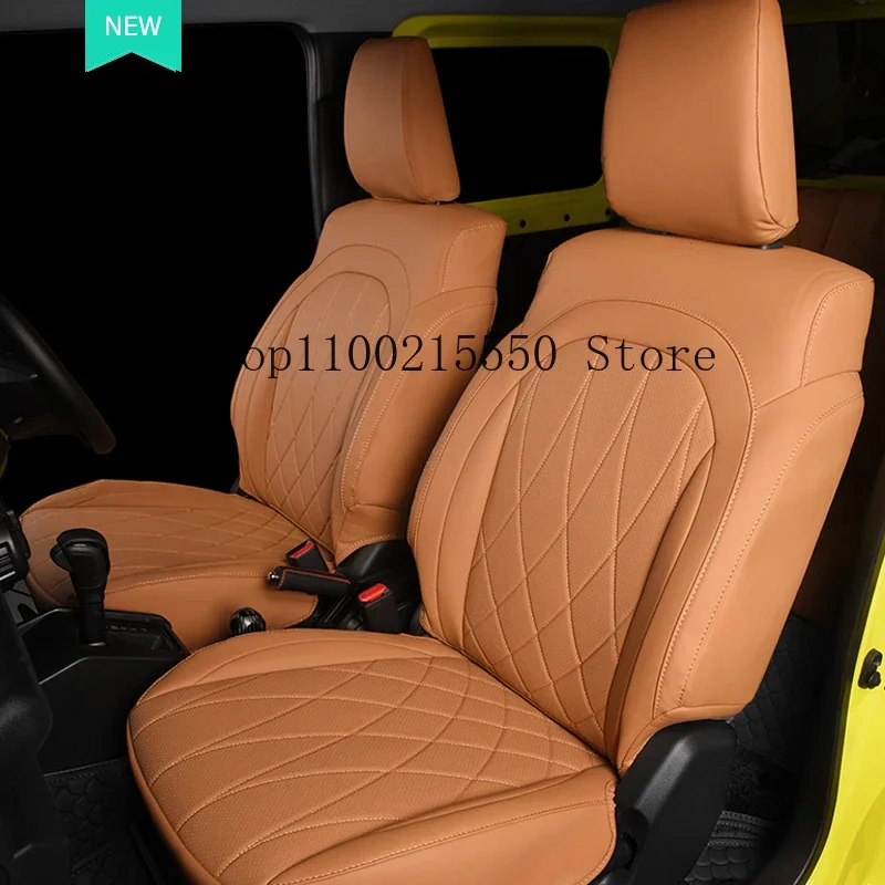 Car Seat Cover Luxury Fully Surround Pad PU Leather Cushion Modified Water Proof Interior Accessories For Suzuki JIMNY Jb64 Jb74