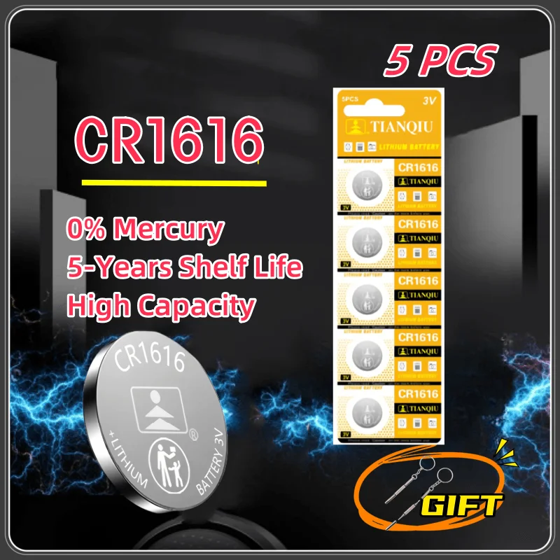 

5-50PCS Button Battery TQ CR1616 DL1616 BR1616 5021LC LM1616 3V 50mAh Lithium Battery Coin Cells For Watch Remote Control