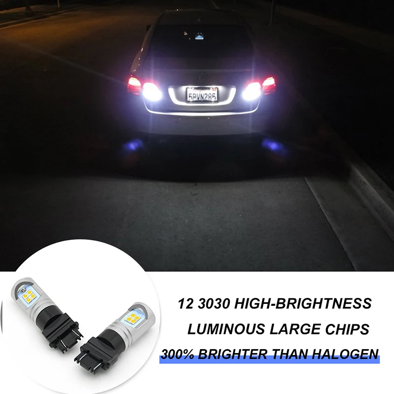 

2PCS Canbus 3157 LED P27/5W P27/7W T25 LED Bulbs Daytime Running Lights Brake Taillight Turn Signal Lamp