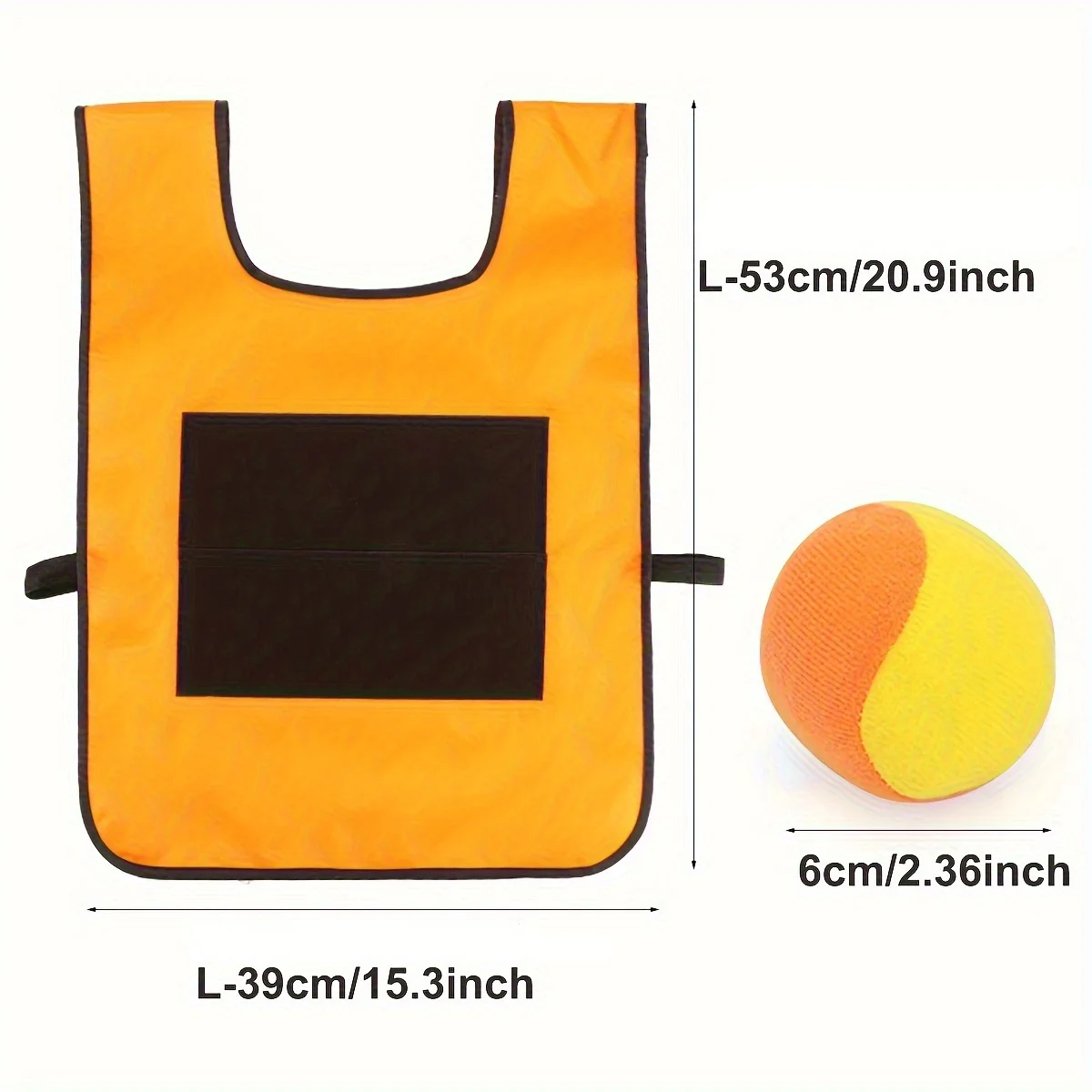 6pcs/set 1pc Sticky Waistcoat With 5pcs Sticky Ball Sticky Target Vest multi-color Outdoor Sport Throw Originality Party JXB