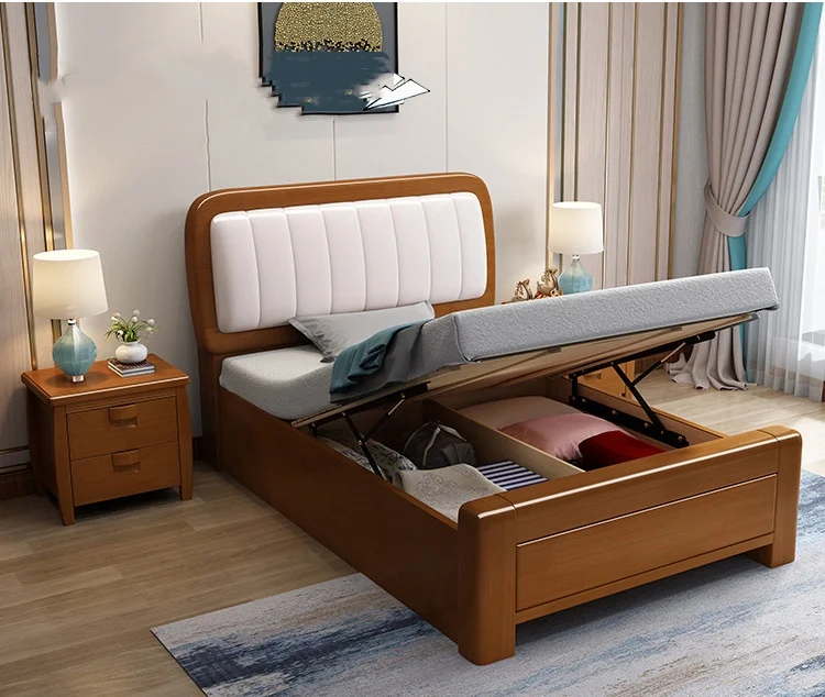 !@Hot Selling Modern Multi-Functional Kids Boy Girl Solid Wood Bed Full Twin Size Beds Storage for Children's Bedroom Factory Sa