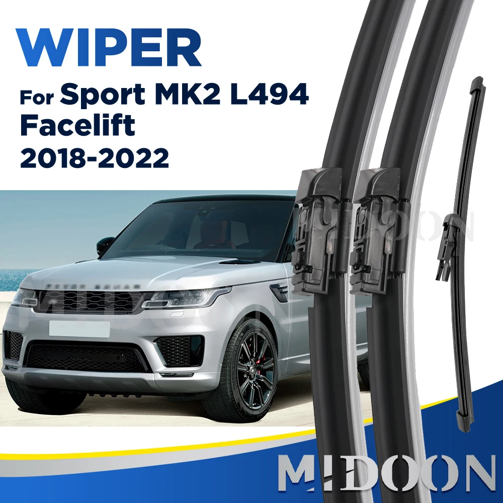 

Стеклоочиститель MIDOON для Range Rover Sport MK2 L494 Facelift 2018-2022, передние и задние щетки стеклоочистителя, щетки для ветрового стекла 24 "+ 20" + 15"