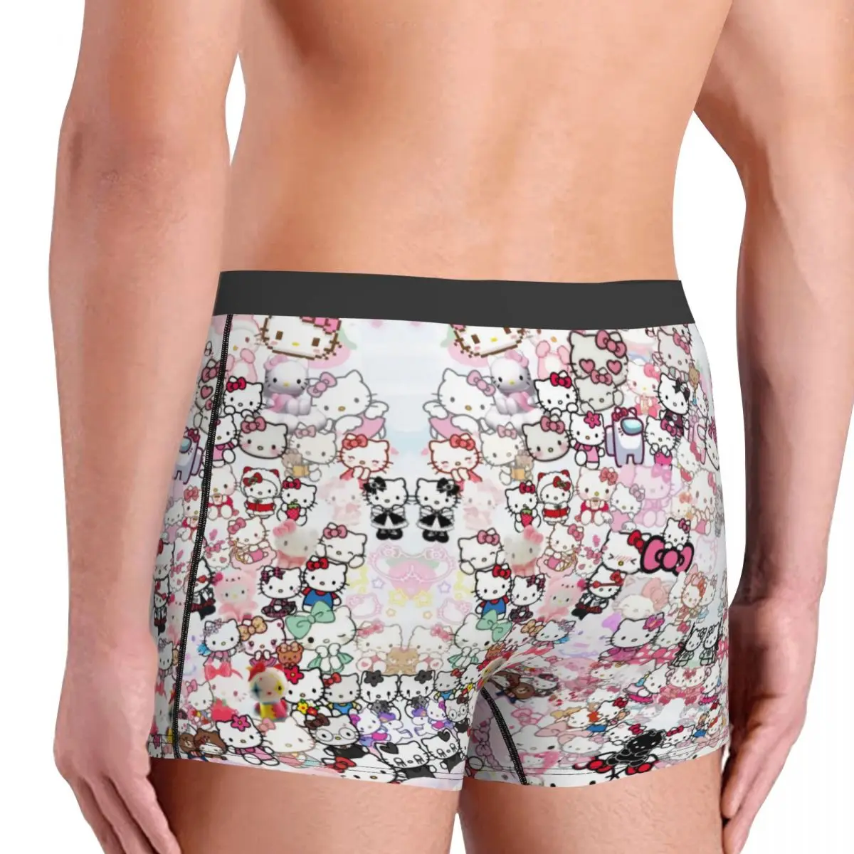 Cool Hello Kitty Art Boxers Shorts Panties Male Underpants Breathable Briefs Underwear