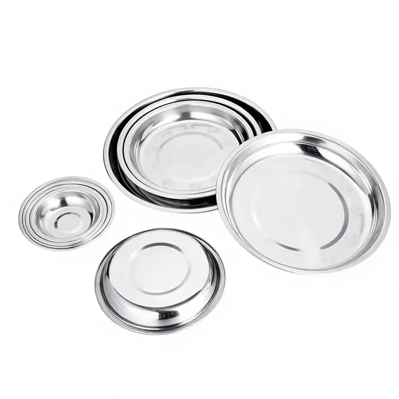 Stainless Steel Non Magnetic Modern Simple Solid Pattern Small Plate Snack Seasoning Tray