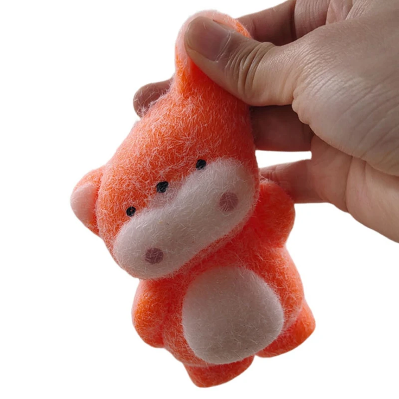 Squishy Red Fox Soft Squeeze Toy Cute Low Rebound Stress Relief Toy New Kawaii Cartoon Animal Doll Reduce Stress Birthday Gift