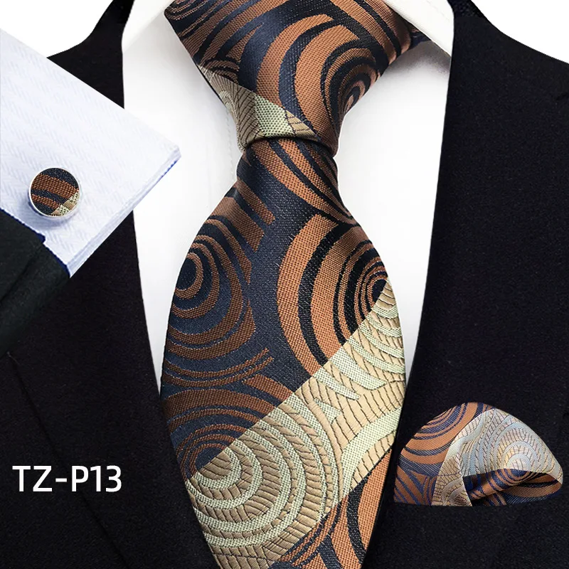 Floral Blau Krawatten Für Männer Hochzeit Party Business Mann Krawatte Taschentuch Brosche Manschettenknöpfe Set Männer Zubehör Gravata – Detail 15
