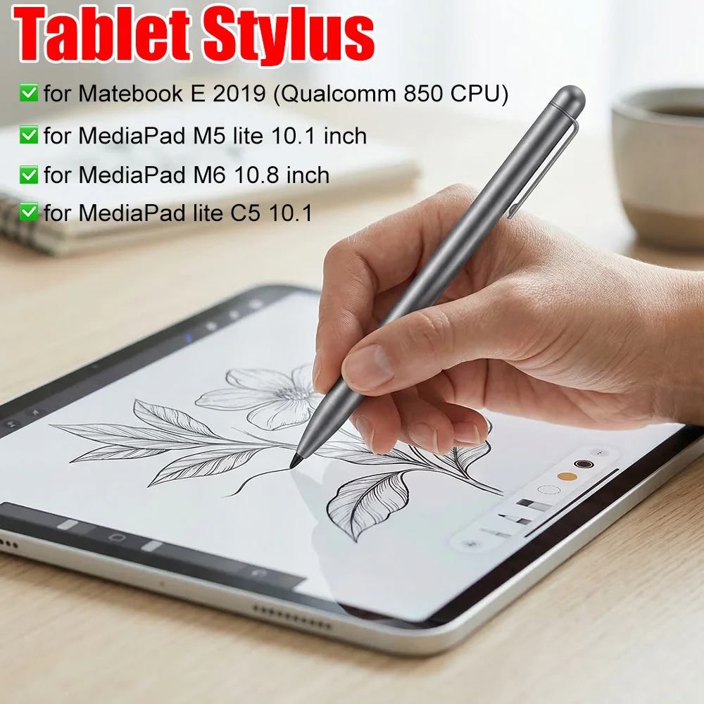 

Smart Tablet Stylus Pen 2048 Pressure Sense Active Capacitive Stylus High Sensitivity Lightweight for HUAWEI M-Pen Lite AF63