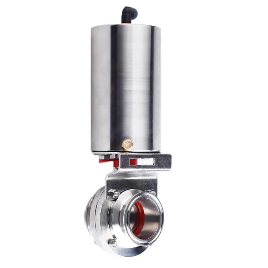 

304 Stainless Steel Sanitary Grade Quick Installation Pneumatic Dust Butterfly Valve Clamp Chuck