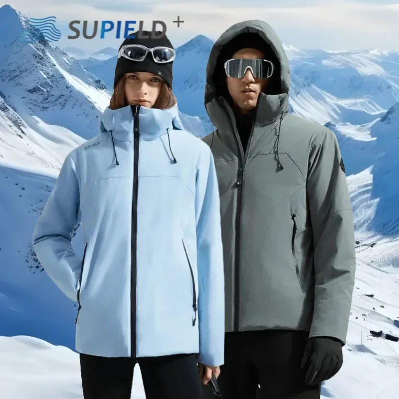 Supield Cold Resistant Warm Jacket Winter Thickening Waterproof Warm Jackets Outdoor Climbing Skiing Casual Fashion Windbreaker