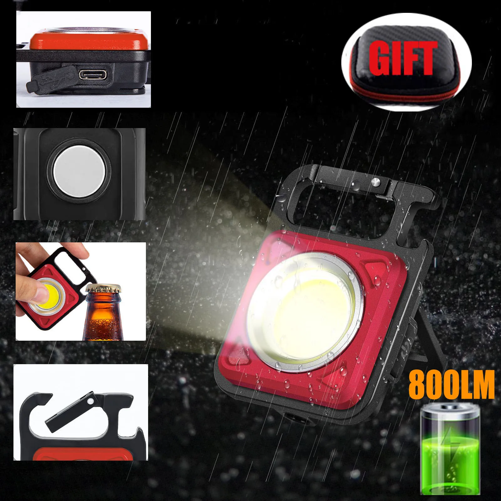 mini-lanterna-led-recarregavel-por-usb-luz-de-chaveiro-lanterna-led-cob-para-acampamento-bateria-800mah-lampada-magnetica-a-prova-d'agua-para-atividades-ao-ar-livre
