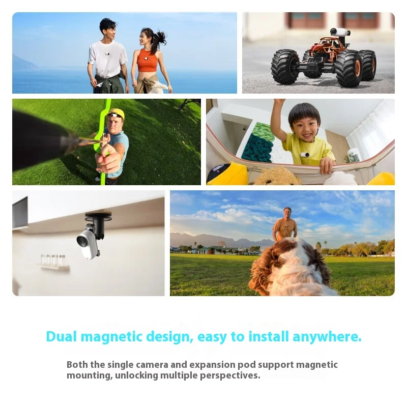 Insta360 GO 3S كاميرا الحركة الصغيرة 4K أسود أبيض 39g 64G 128G Action Pod AI تحرير مقاوم للماء FlowState Insta 360 GO3S أصلي #2