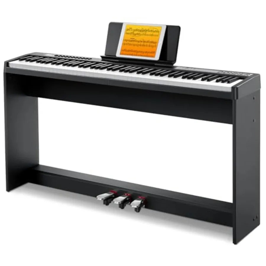 

Home beginner digital piano with 88-key velocity-sensitive keyboard, removable stand, split mode, LED digital tube display, tri