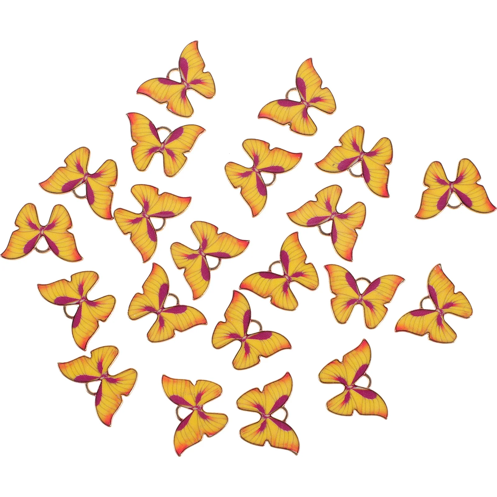 

20 шт., ювелирные подвески в виде бабочек, легкие прочные подвески для DIY, ожерелье, браслет, принадлежности для изготовления ожерелья с бабочками, подвески