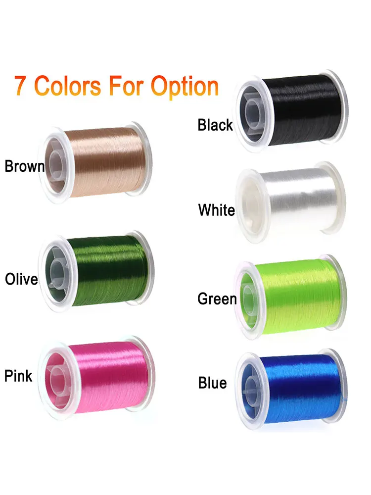 ICERIO-Fil Fin à Haute Résistance 50D pour Attacher les Mouches, Accessoire observateur et Ciré, Lisse, pour le Bain, Nymphe, Support Sec, 220 Mètres