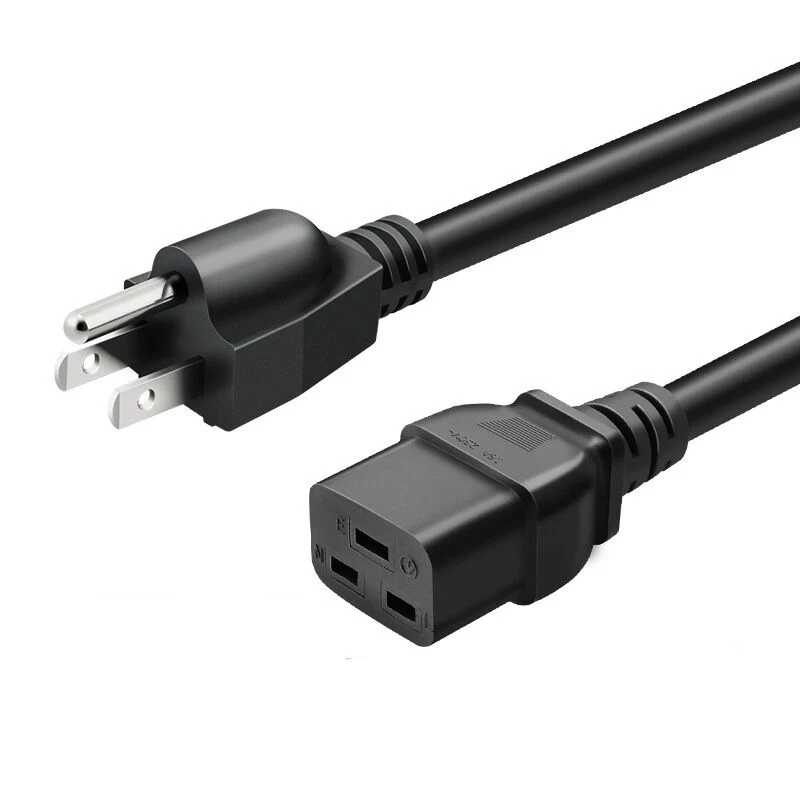 For American C19 High Power Square Port Power Cord1.5/1.8/3m High-qualityPure Copper Cable Suitable For Computers Ovens Printers