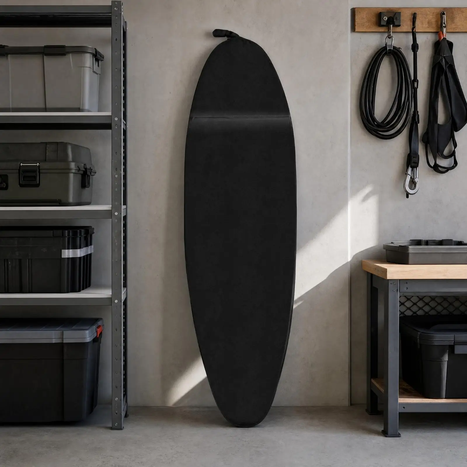 Board Cover with Drawstring Closure Waterproof Surfboard Cover Dust-Resistant Contoured Board Sleeve for Travel, Vehicle