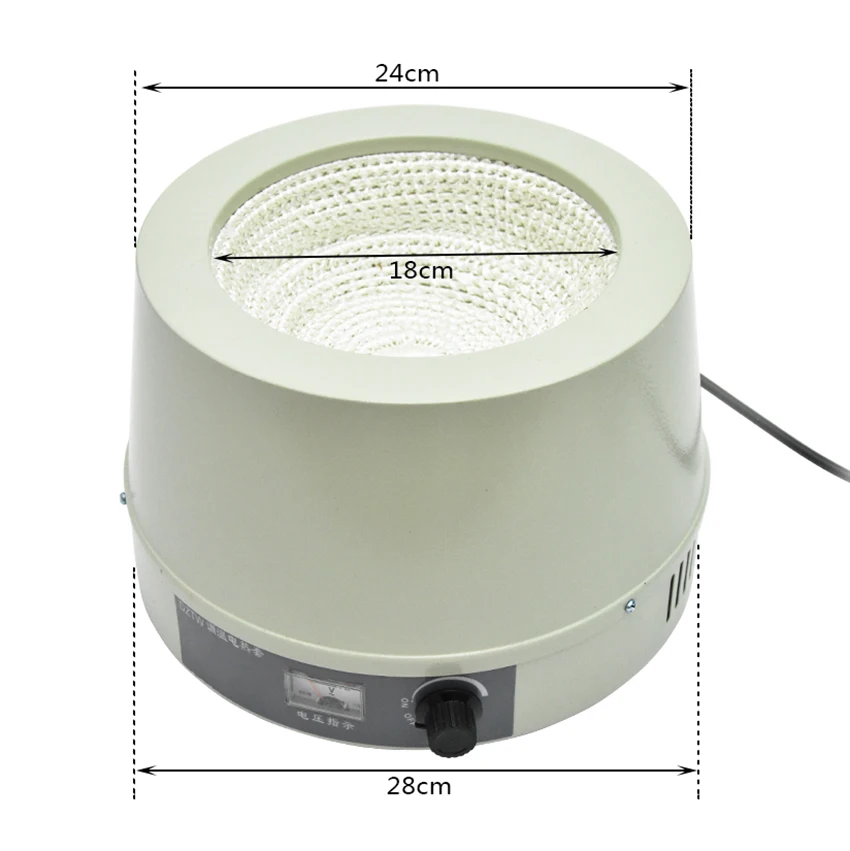 2000ml 500W Pointer Type Lab Electric Heating Mantle with Thermal Regulator Laboratory Equipment 380℃ Lab Heating Mantle 220V
