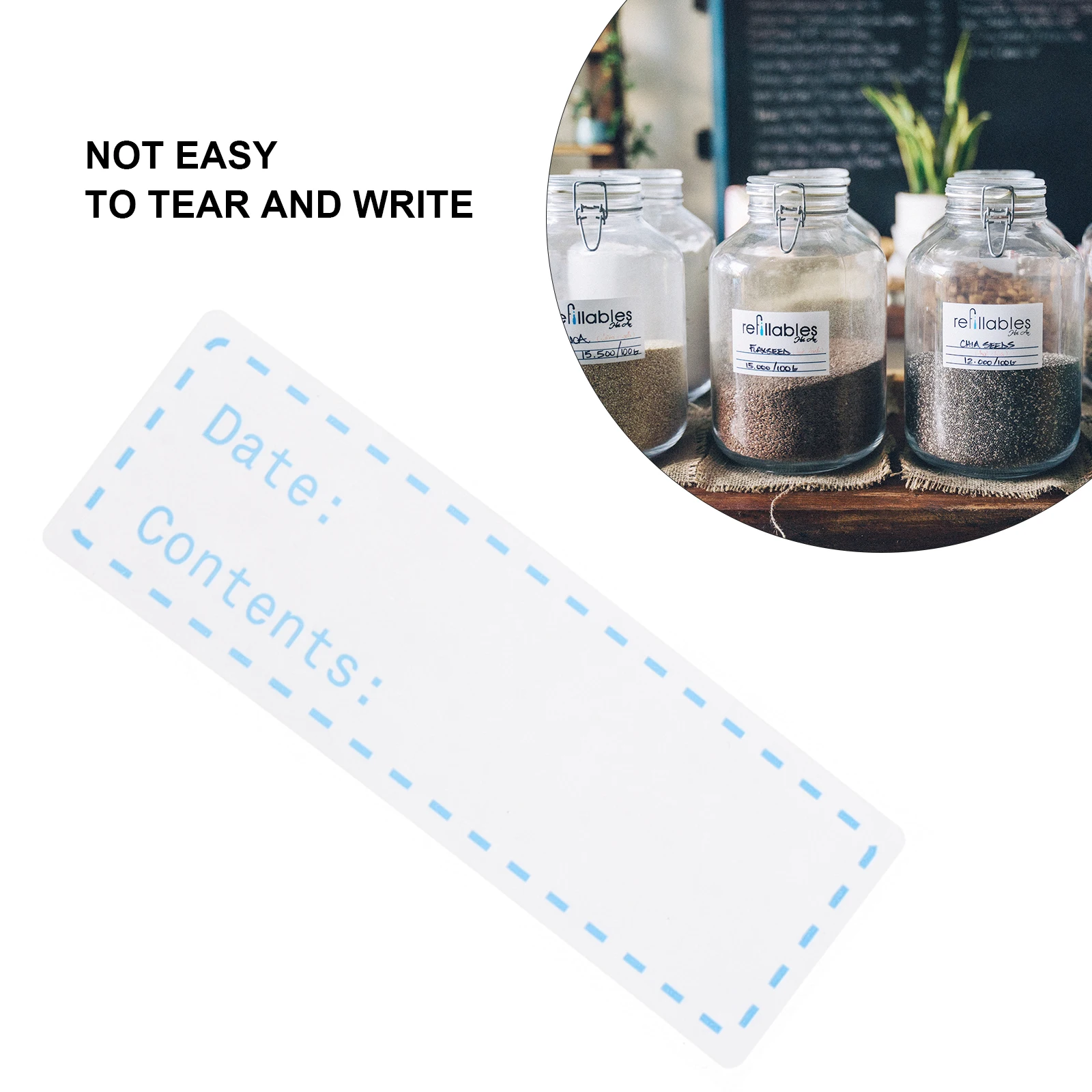 

2 Rolls Food Storage Labels Reusable Paper Stickers Kitchen Container Freezer Pantry Organization Removable No