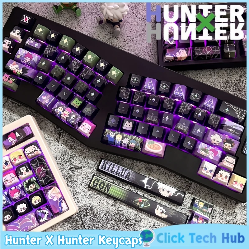 

Колпачки для клавиш Hunter X Hunter в аниме-стиле, PBT, Cherry, с регулировкой высоты, для механических клавиатур, подарки для фанатов аниме