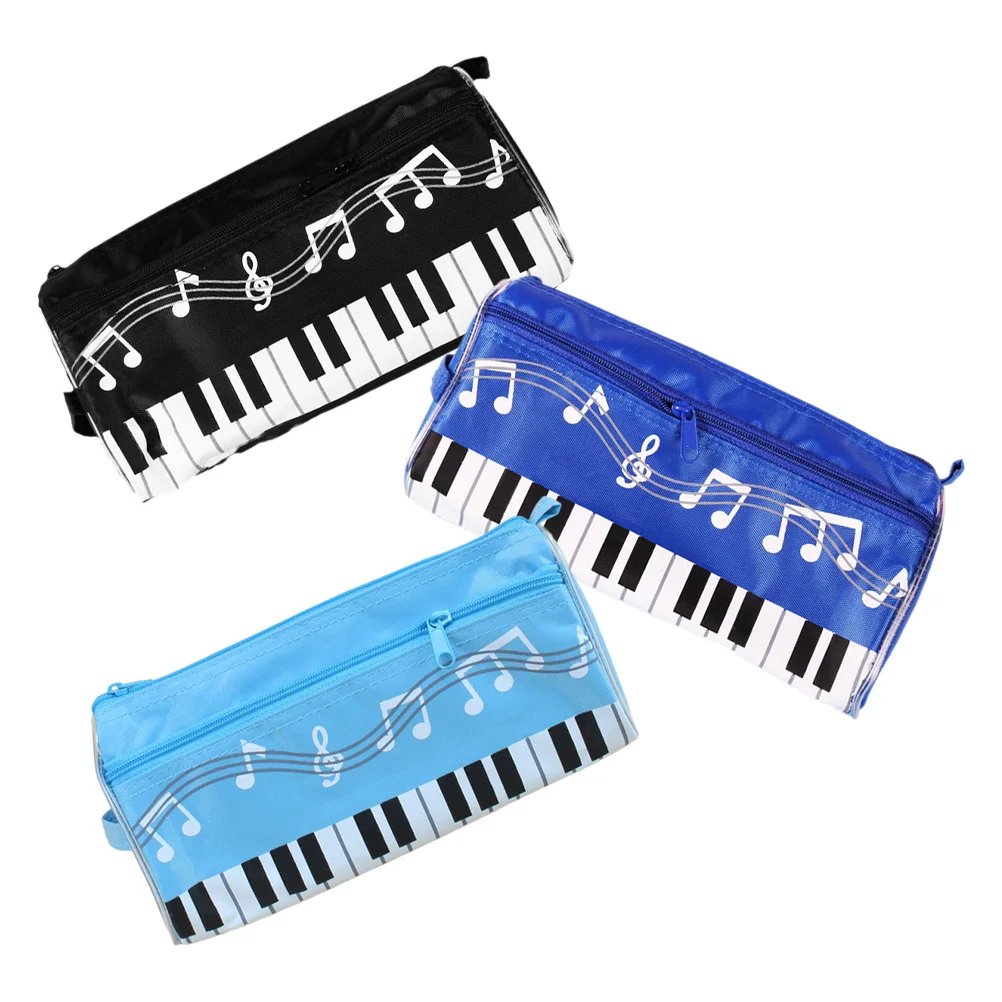 3 قطع حقيبة أقلام رصاص أنيقة وبسيطة مقاومة للاهتراء وخفيفة الوزن ذات سعة كبيرة منظم أقلام للطلاب والاستخدام المكتبي