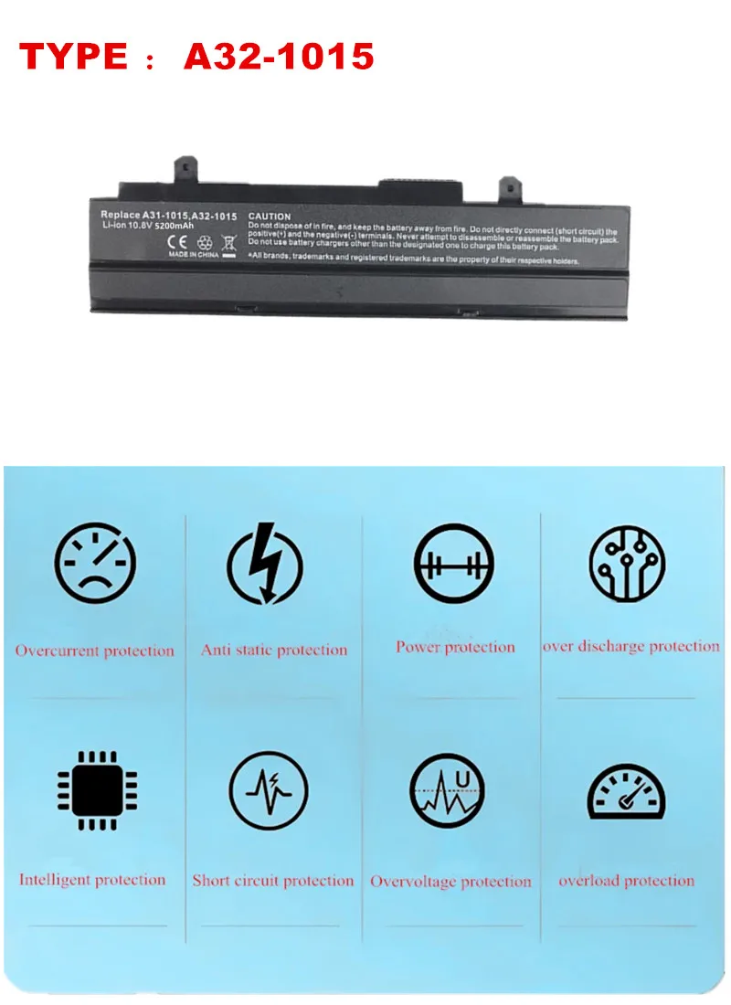 Laptop Battery For ASUS Eee PC 1015 1011 1011B 1011C 1011H 1011P 1011PX 1015 1015B 1015C 1015P 1015PE 1015T 1016 1016P