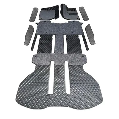 Top quality rugs! Custom full set car floor mats for Right hand drive Toyota Alphard 2023-2015 7 8 seats double layers carpets