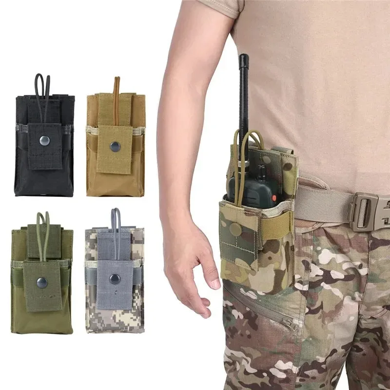 

Tactical Radio Pouch Walkie Holster Talkie Holder Waist Belt Bag Molle Radio Pouch