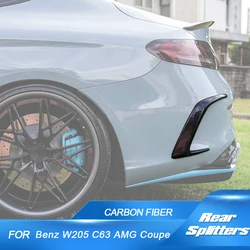 Carbon Fiber Rear Bumper Trims Side Vents Spoiler for Mercedes Benz C Class W205 C63 AMG C200 C260 C300 Coupe 2015 -2017 FRP