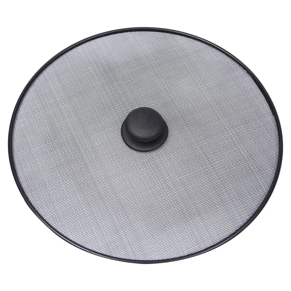 Black Splatter Screen Anti Grease Frying Pan Oil Splash Guard Lid Fine Mesh Splash Guard Cover Lid Kitchen Tools