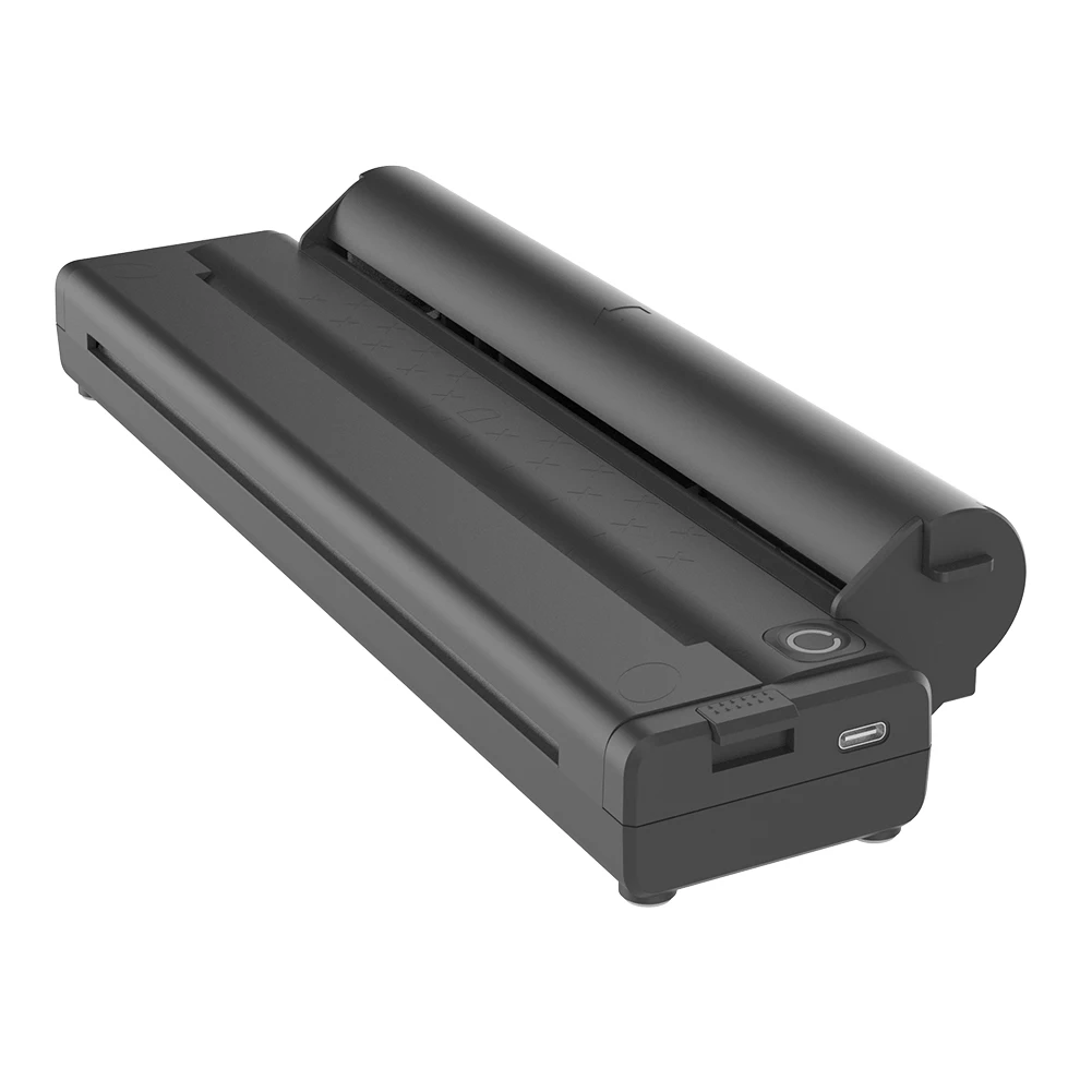 Stampante termica portatile A4 203 DPI Etichettatrice portatile Min compatibile con Bluetooth con carta da stampa per viaggi e lavori domestici