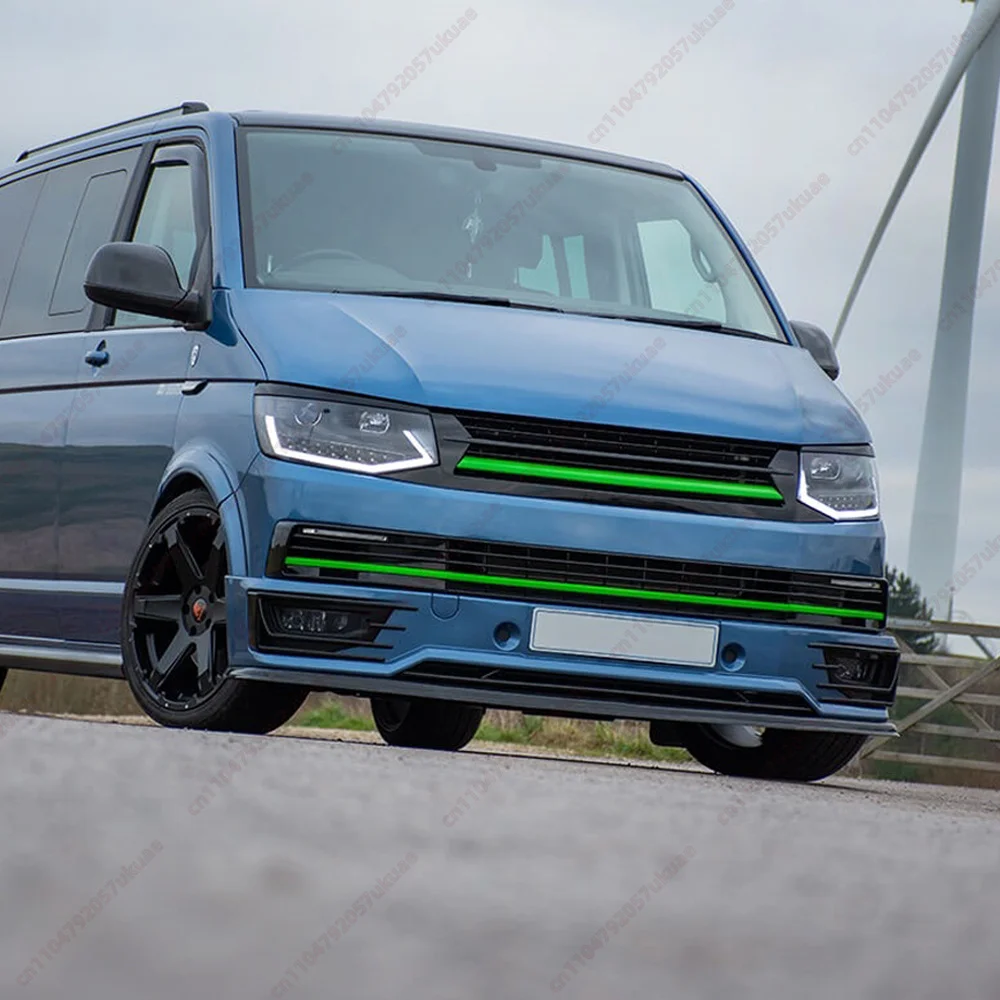 For Volkswagen Transporter T6 Caravelle 2015-2020 Gloss Black ABS Front Headlight Eyebrows Eyelid Cover Trim Body Kits Tuning