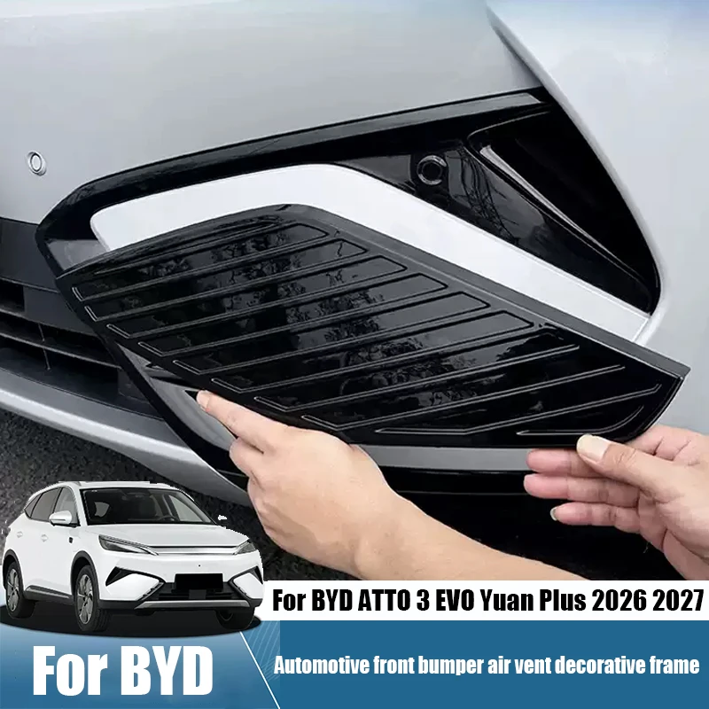 

For BYD ATTO 3 EVO Yuan Plus 2026 2027 Automotive front bumper air vent decorative sticker made of ABS material