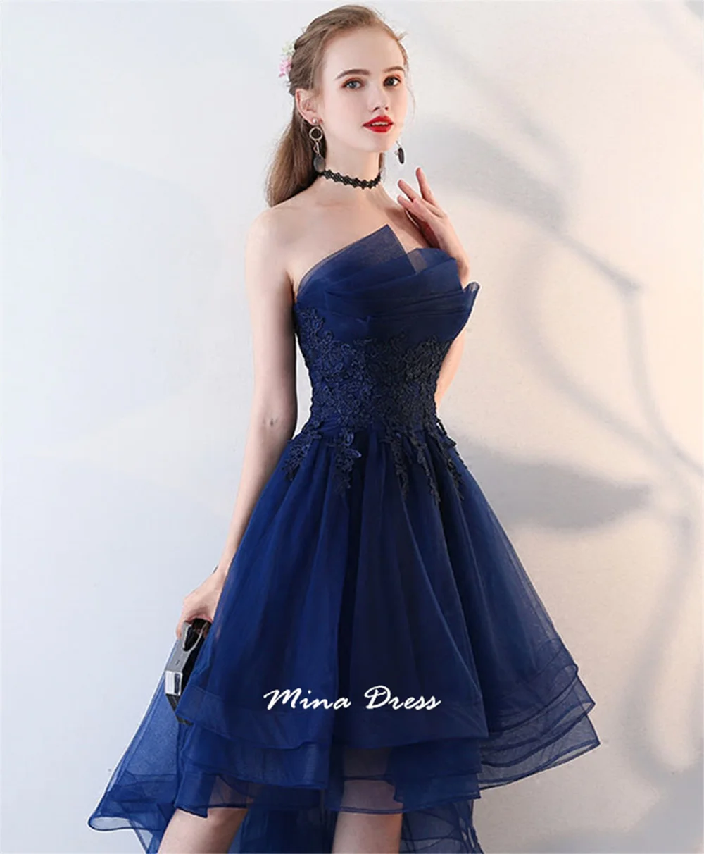 Mina Sleeveless Multi-layer Evening Dress Woman Party Dresses 2025 High and Low Ball Gown Dress for Wedding Guests Customized