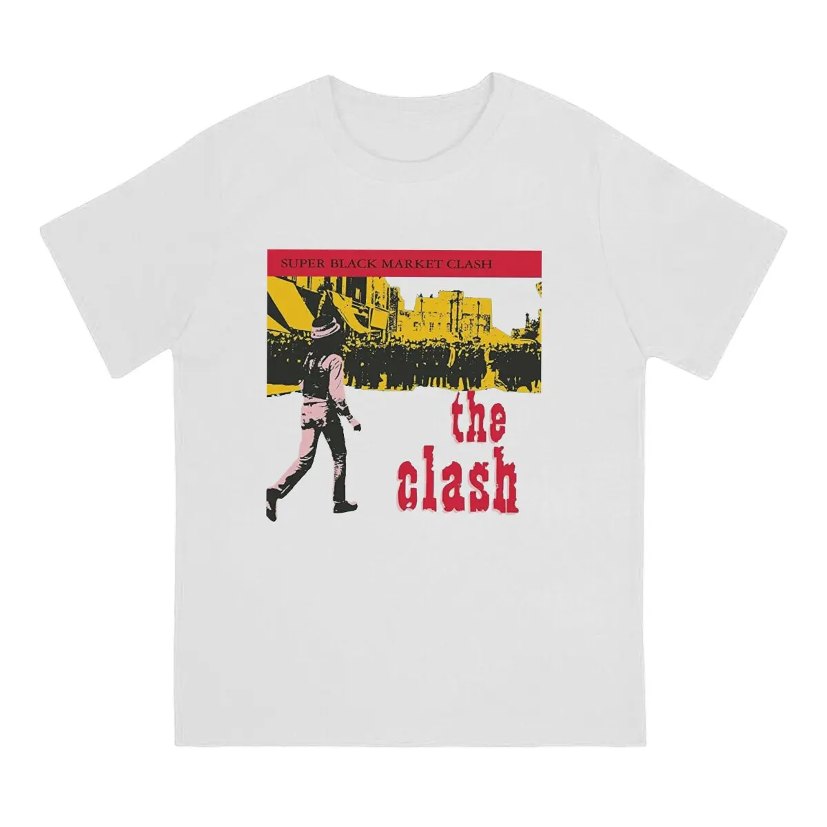 Super Black Market Clash Men's T Shirts T-The Clashs Amazing Tees Short Sleeve O Neck T-Shirt Pure Cotton Gift Idea Tops