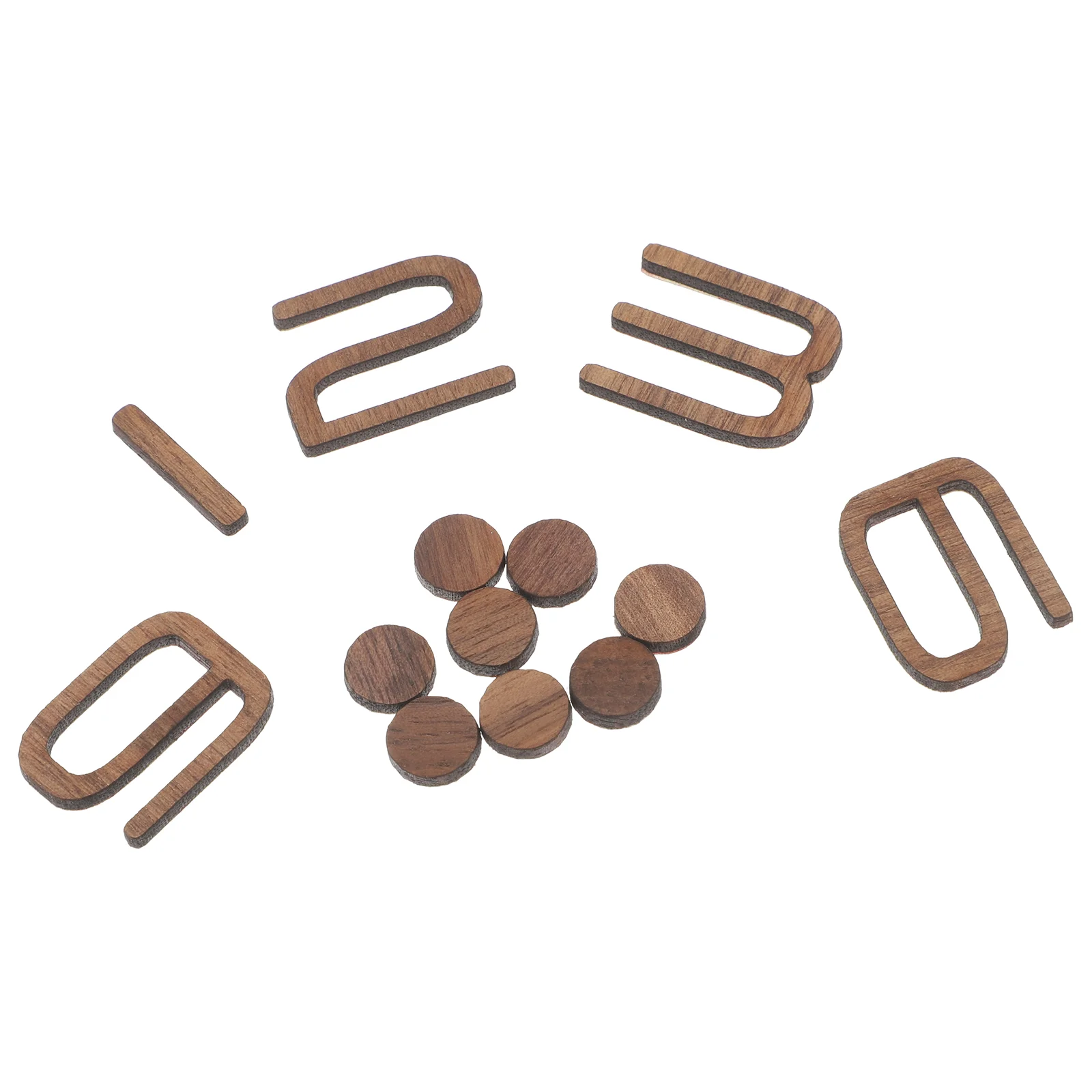 

Black Walnut Wall Clock Numbers Self Adhesive 3d Stick on Wood DIY Wooden Kit