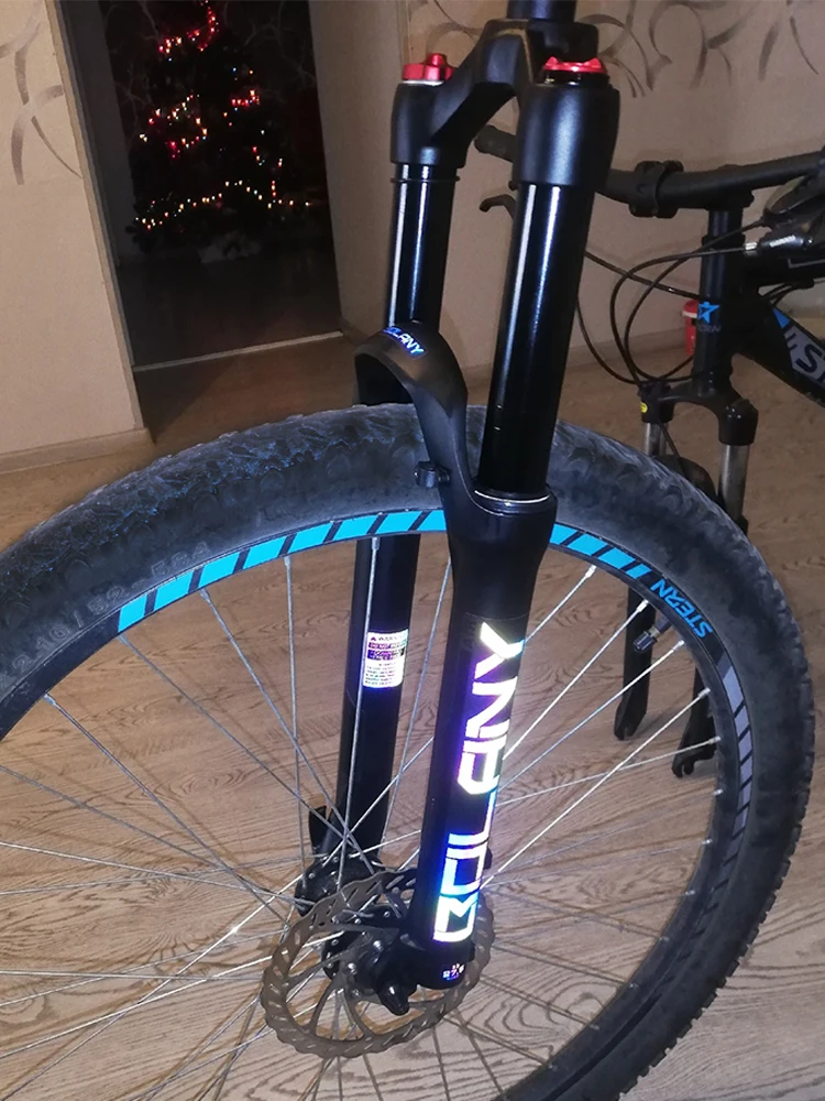 Bolany Fahrrad gabel Rück prall verstellbare MTB Luft Vorderrad aufhängung 1/26/27/5/29 Zoll 120mm Reise Schnell verschluss gabel Fahrrad zubehör