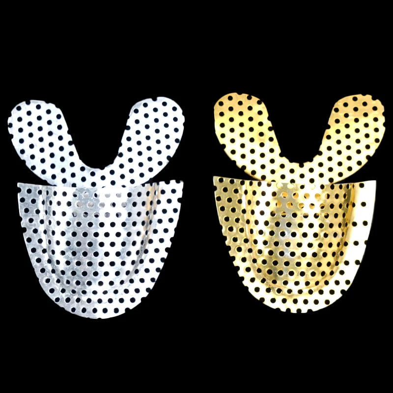 5pcs Dental Lab Upper Lower Metal Palatal Reinforcement Mesh Impression Materials Thicken Net Tray for Acrylic Partial Denture