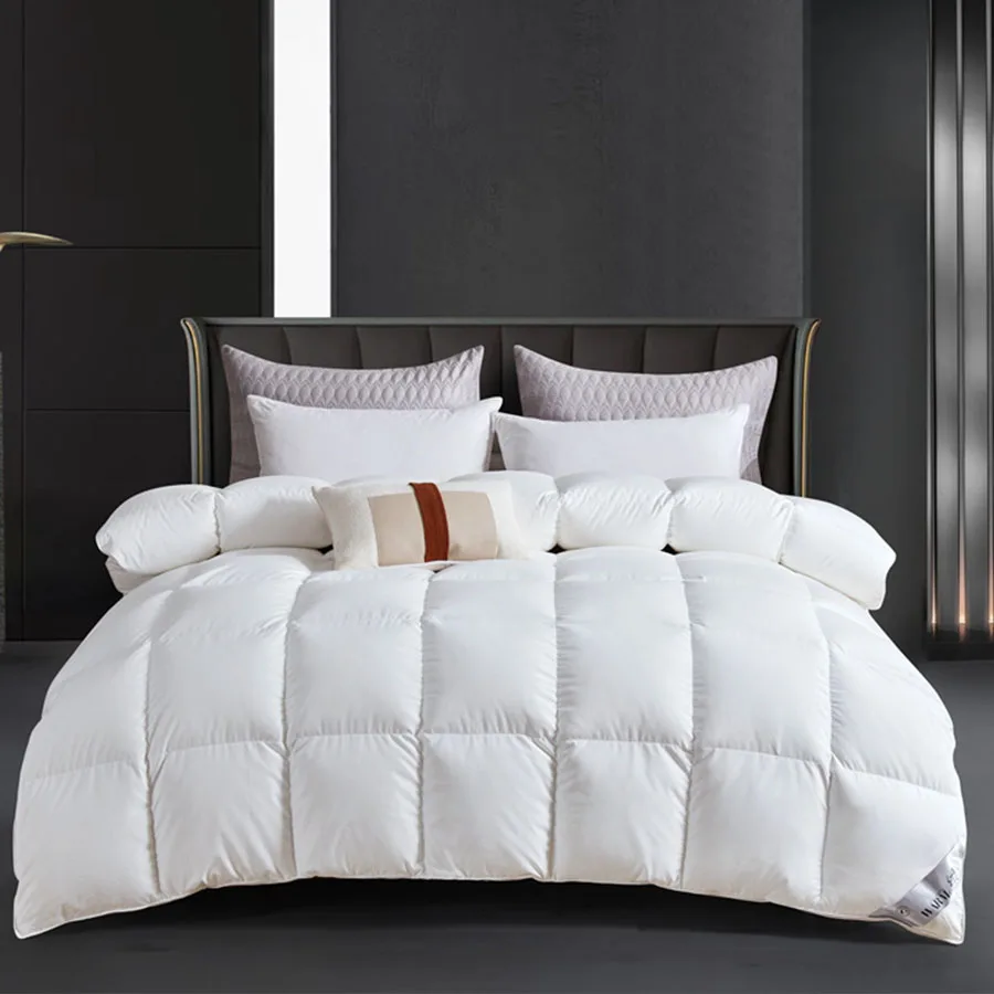 KDJEIKZ  Winter Cotton Goose Down Quilt Five-Star Hotel Duvet Super Soft Fluffy Queen King Full Size Four Seasons Duvets Blanket