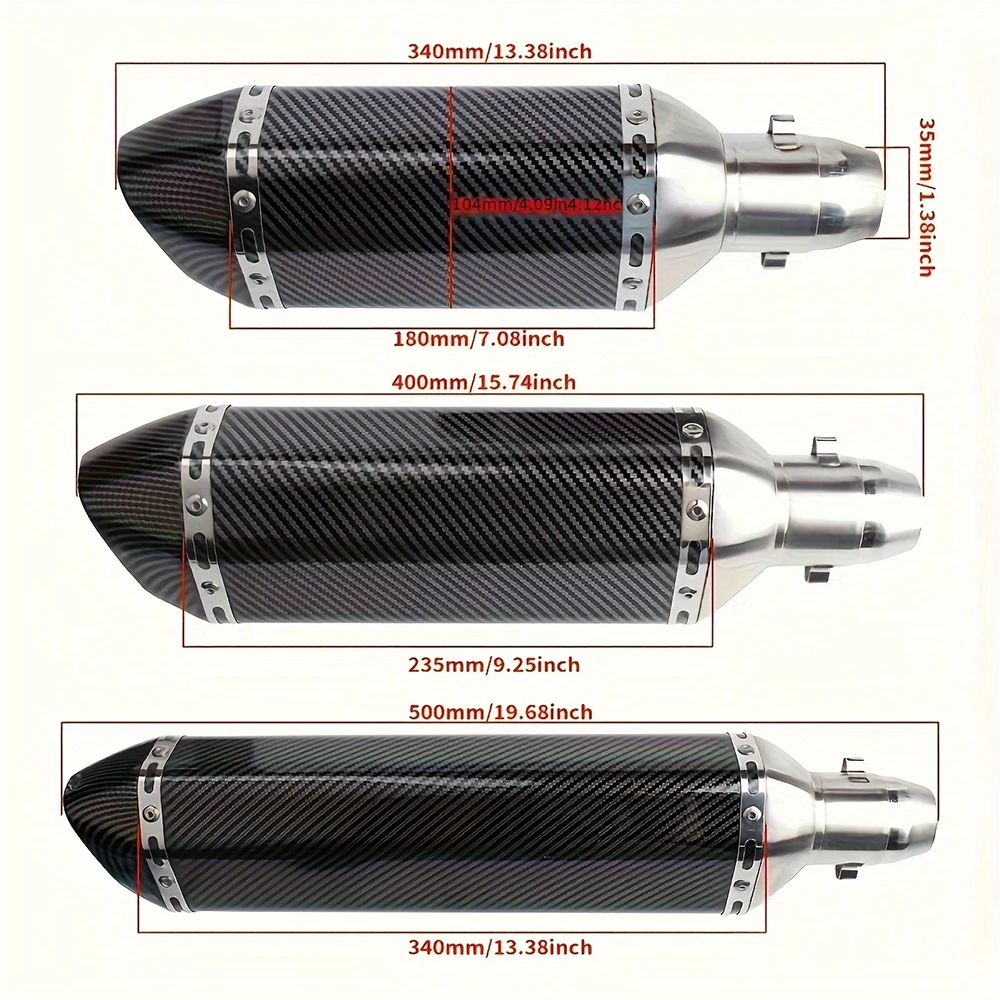Hochwertiger Universeller 51mm Performance-Auspuff für Motorräder, Schalldämpfer zum Fabrikpreis, 310mm 370mm 470mm 570mm – Detail 3