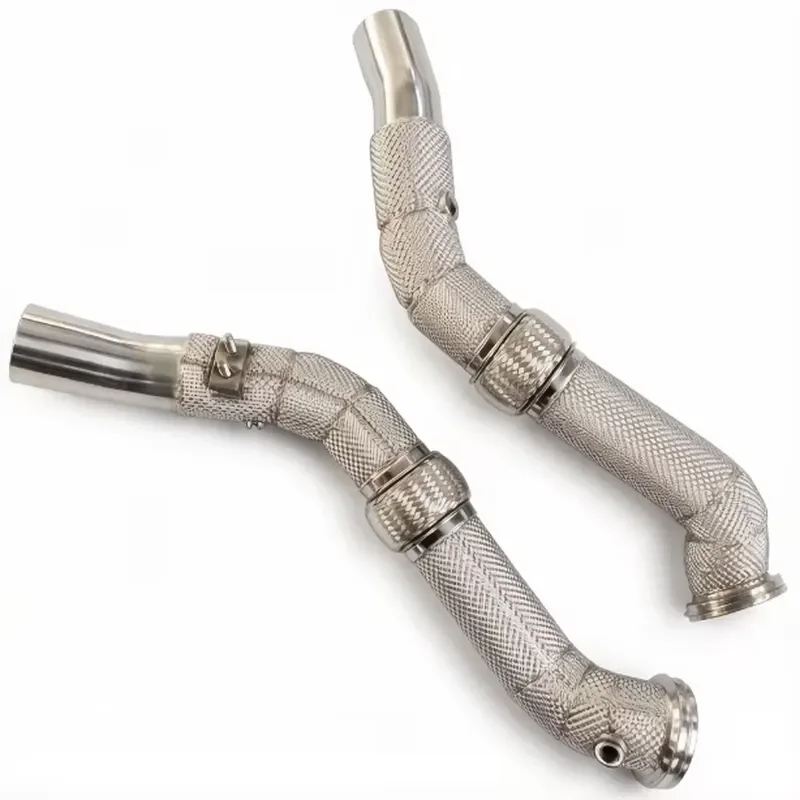Top Tier Quality Front Exhaust Pipe for Maserati Ghibli V6 Streamlined Design Polished SS304 Automobile Components