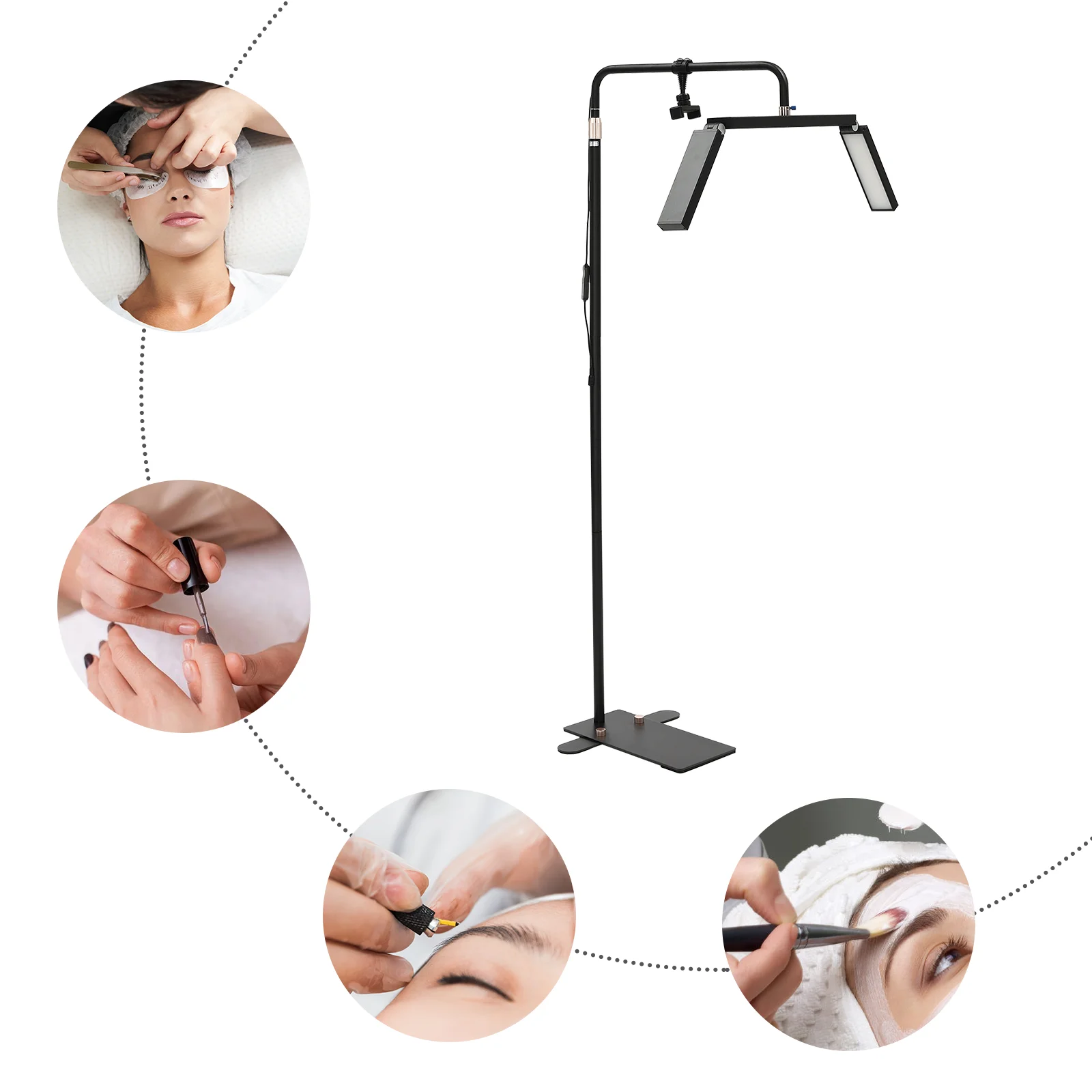 

Skin Light Therapy PDT Lamp, 40W LED, 308 Beads, Adjustable Brightness & Color Temperature, 3600LM, Remote Control, Foldable, fo