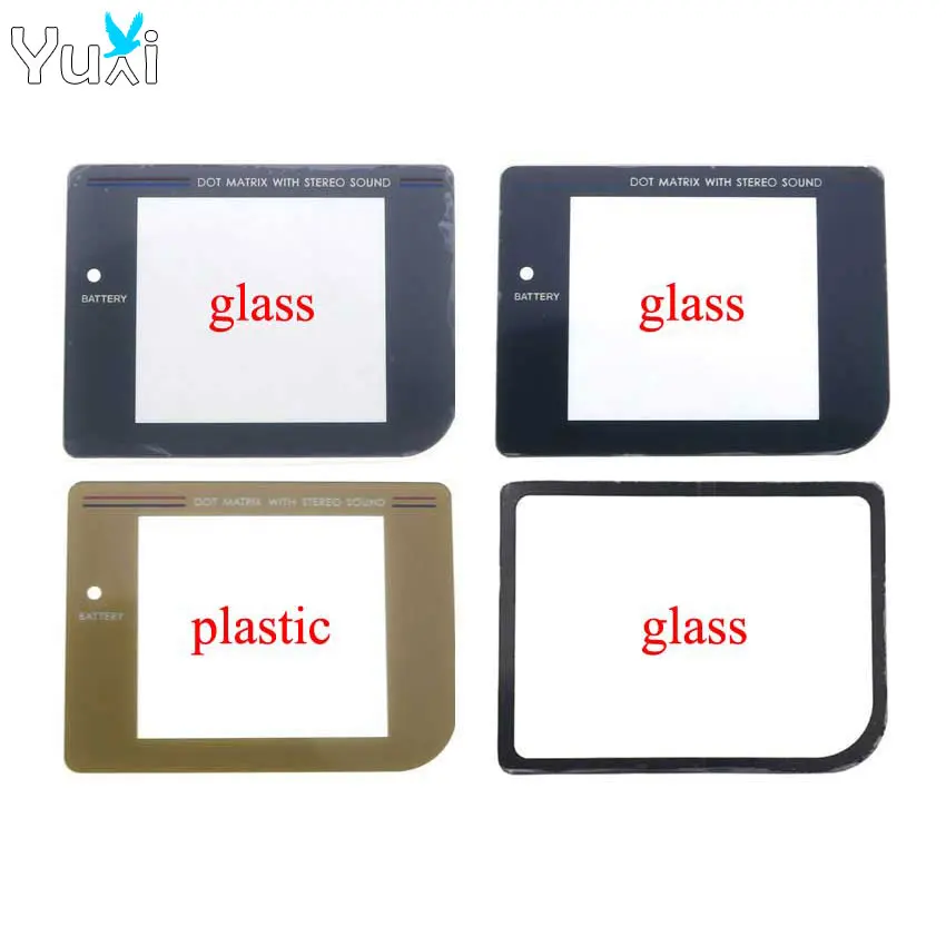 YuXi Plastic / Glass Screen Lens For Gameboy GB Console Screen Glass Lens w/ Adhensive DMG-01 Lens Cover