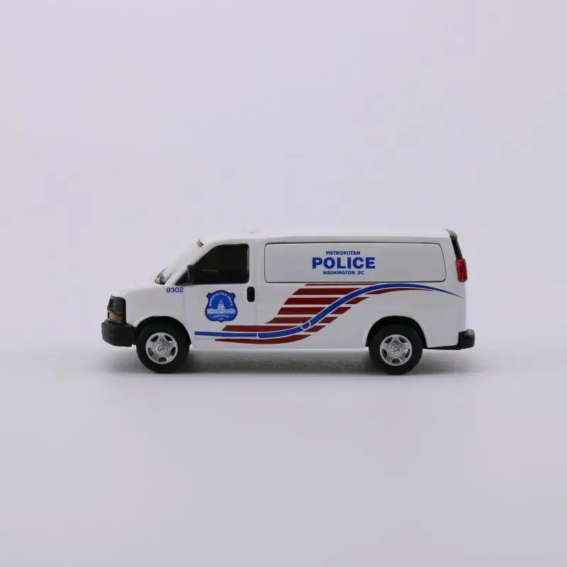 596 Model 1/64  Express Van Washington Police Department livery diecast alloy car model