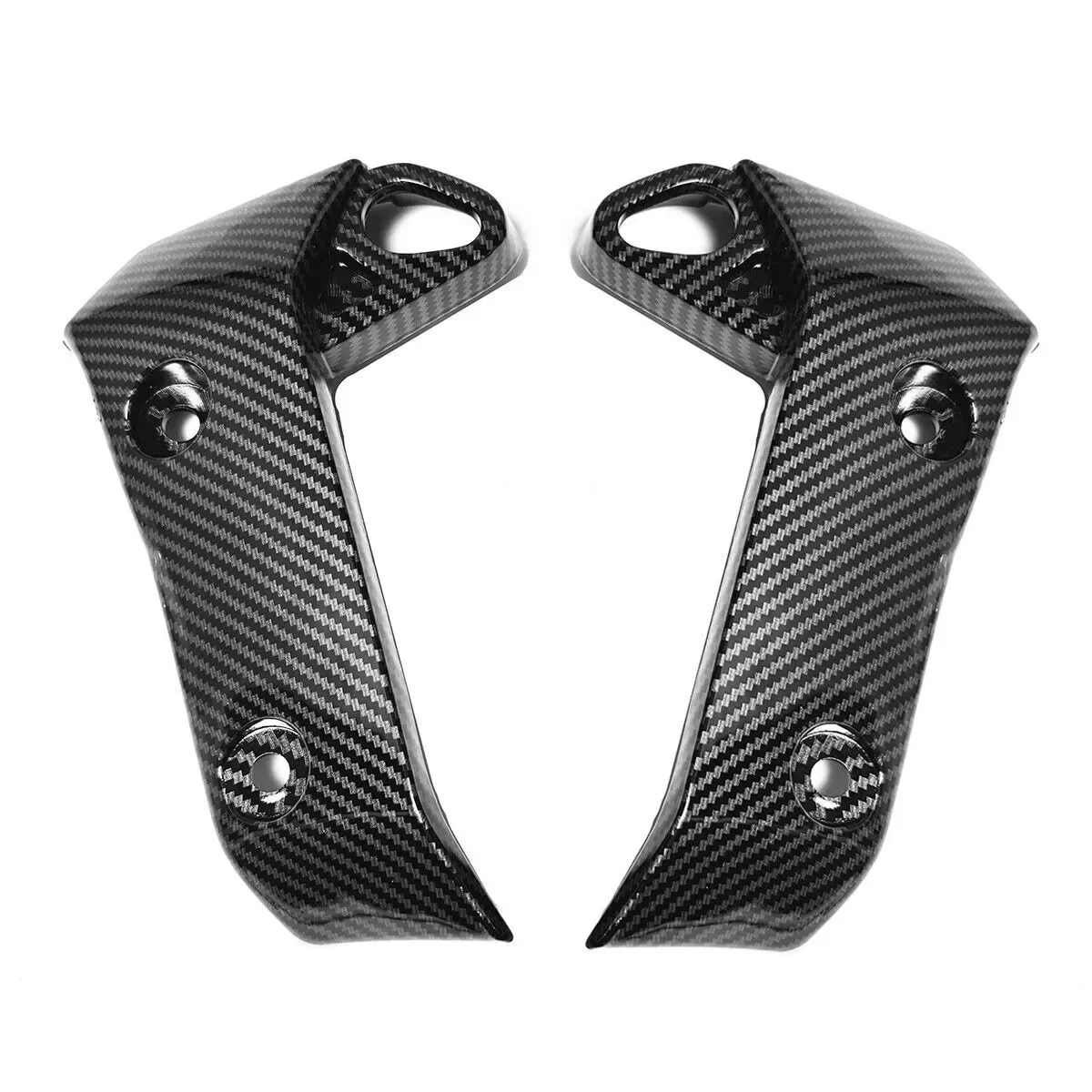 Matte Black Front Side Turn Signal Radiator Fairing For YAMAHA MT07 2017 2018 2019 2020 MT-07 Hydro Dipped Carbon Fiber Finish