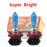 2pcs H9 12V 65W 5500K-6000k Halogen Bulbs Xenon Look Blue Diamond Light Car Bulbs Quality Headlight Lamp AAA Grade