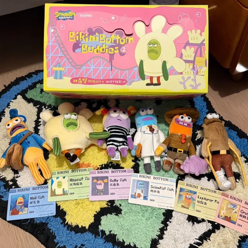 Pop Mart Spongebob Bikini Bottom Buddies 2 Series Genuine Blind Box Weird Plush Toys Figurines Bag Pendant Ornament Kids Gifts view 2