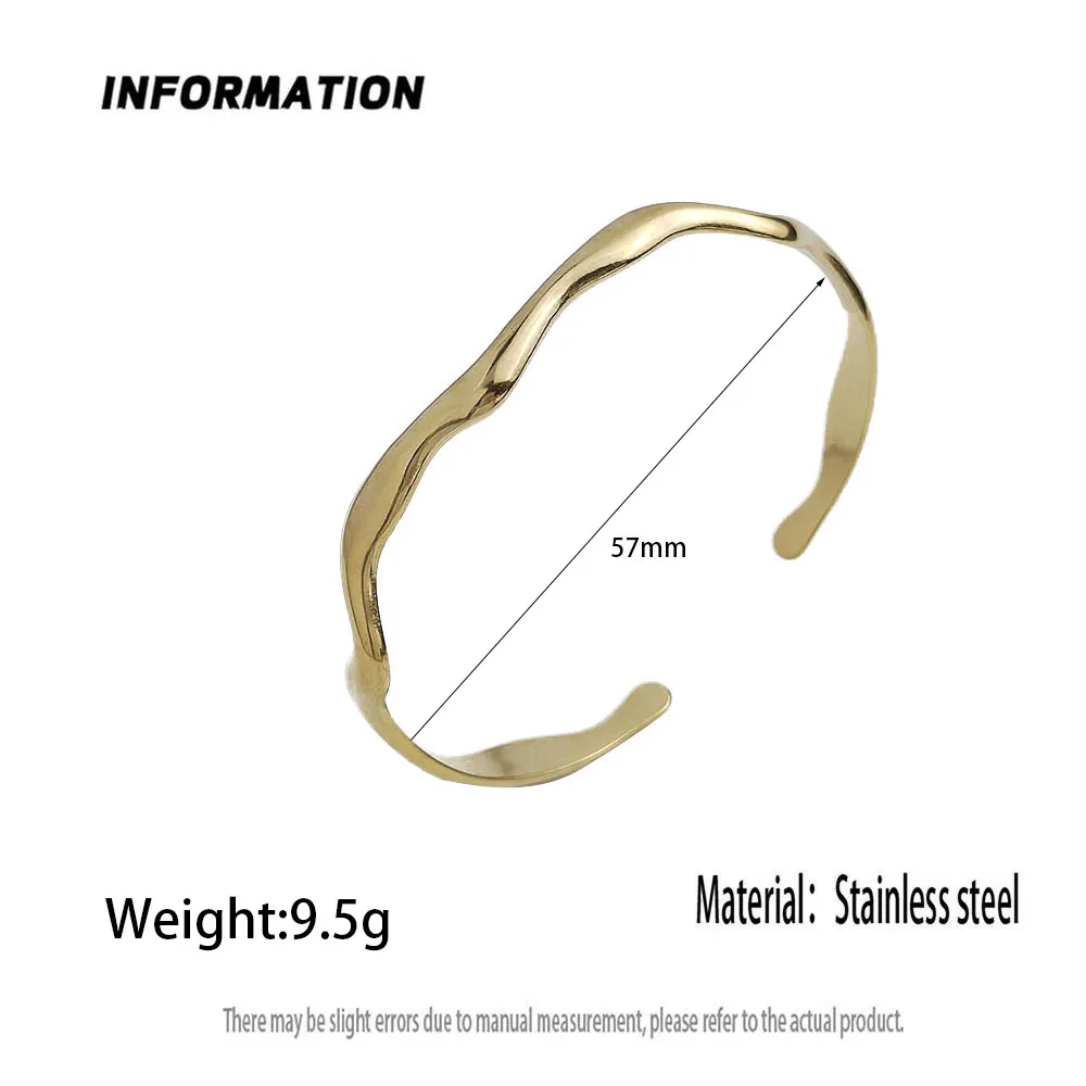 Fashionable Irregular Women's Bracelet, Waterproof and Fading-proof Heavy Metal Stainless Steel Jewelry, Party Favor