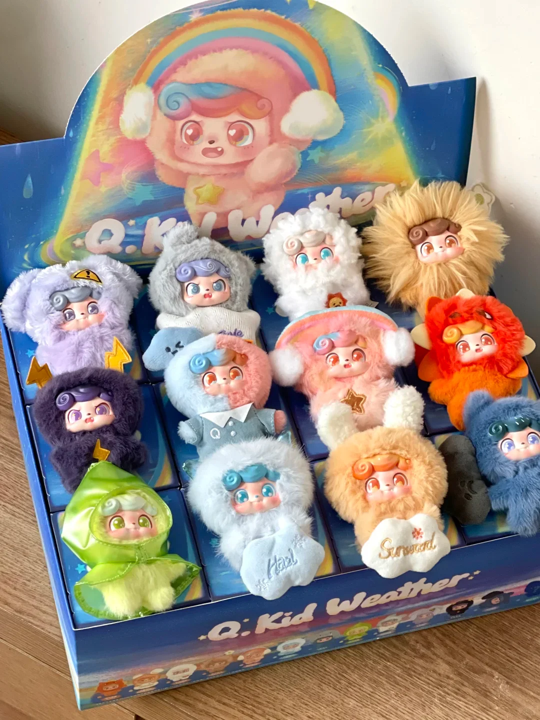 

Q.Kid Weather Series Mini Plush Blind Box Toy Figure Keychain Anime Cute Decorative Backpack Pendant Fans Birthday Gift Toy