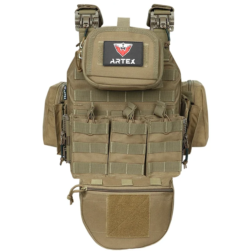 Artex's new high-strength wear-resistant and waterproof Molle extended Quick-release Tactical vest Hunting vest Wear resistant